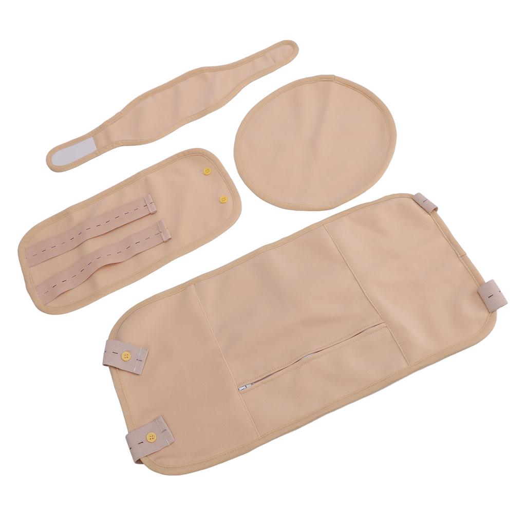 Set di 4 impacchi di olio di ricino per vita, collo, petto, gamba, disintossicazione del fegato, bottone regolabile, riutilizzabile, morbido