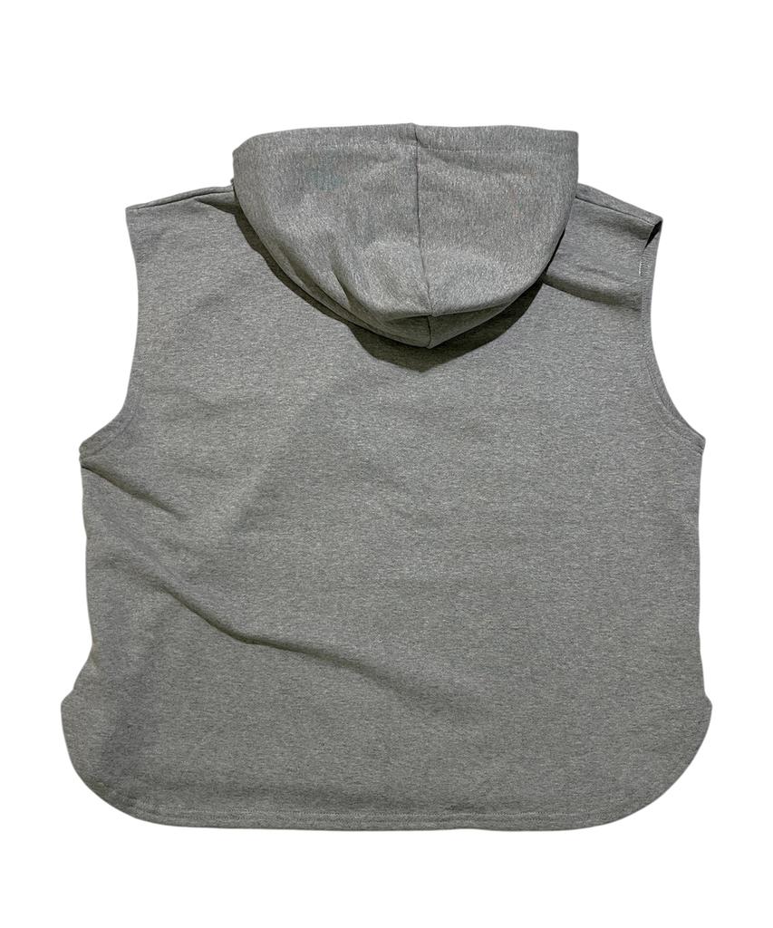 Sk8Er Rock Neo Sweat Hood Zip-Up Vest ((Melange Gray))