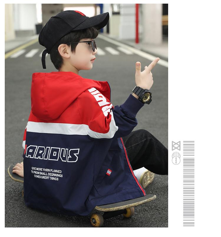 Boys' spring coat trendy, cool and fashionable 2026 new children's spring and autumn style, mid to small children's western-style jacket top trendy