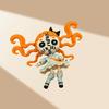 Halloween 3D Printied Double Ponytail Devil Girl Gothic Figure Alice Horror Doll Joint Movable Gift Creative Toy Table Ornament