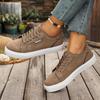 Neue Damen-Schuhe - Runde Zehenpartie Niedrige Freizeitschuhe - Dicke Sohle und Weiche Sohle Einzelne Schuhe