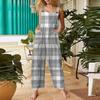 Women's Casual Jumpsuit Sleeveless Gradient Stripe Printed Cotton Jumpsuit