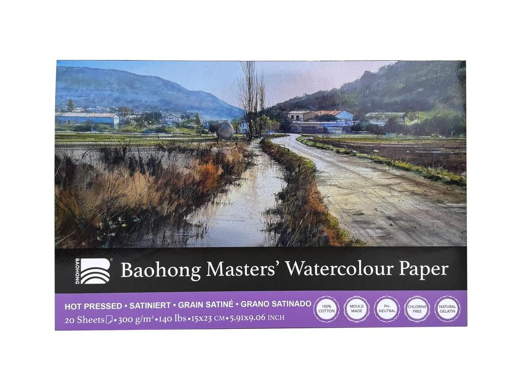 BAOHONG Masters Watercolor Paper Pablo Fine 150 x 230 20 BHS1523 Block, Rubens, Grain, mm, sheets,