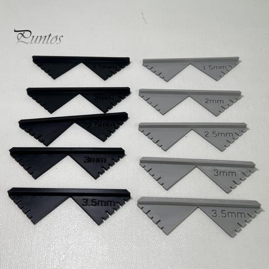 Bookbinding Alignment Tool 5Pcs/Set Corner Cutting Jigs, Binding Tools, 1.5mm 2mm Precision Supplies 2.5mm 3mm 3.5mm Plastic Measurement Rulers