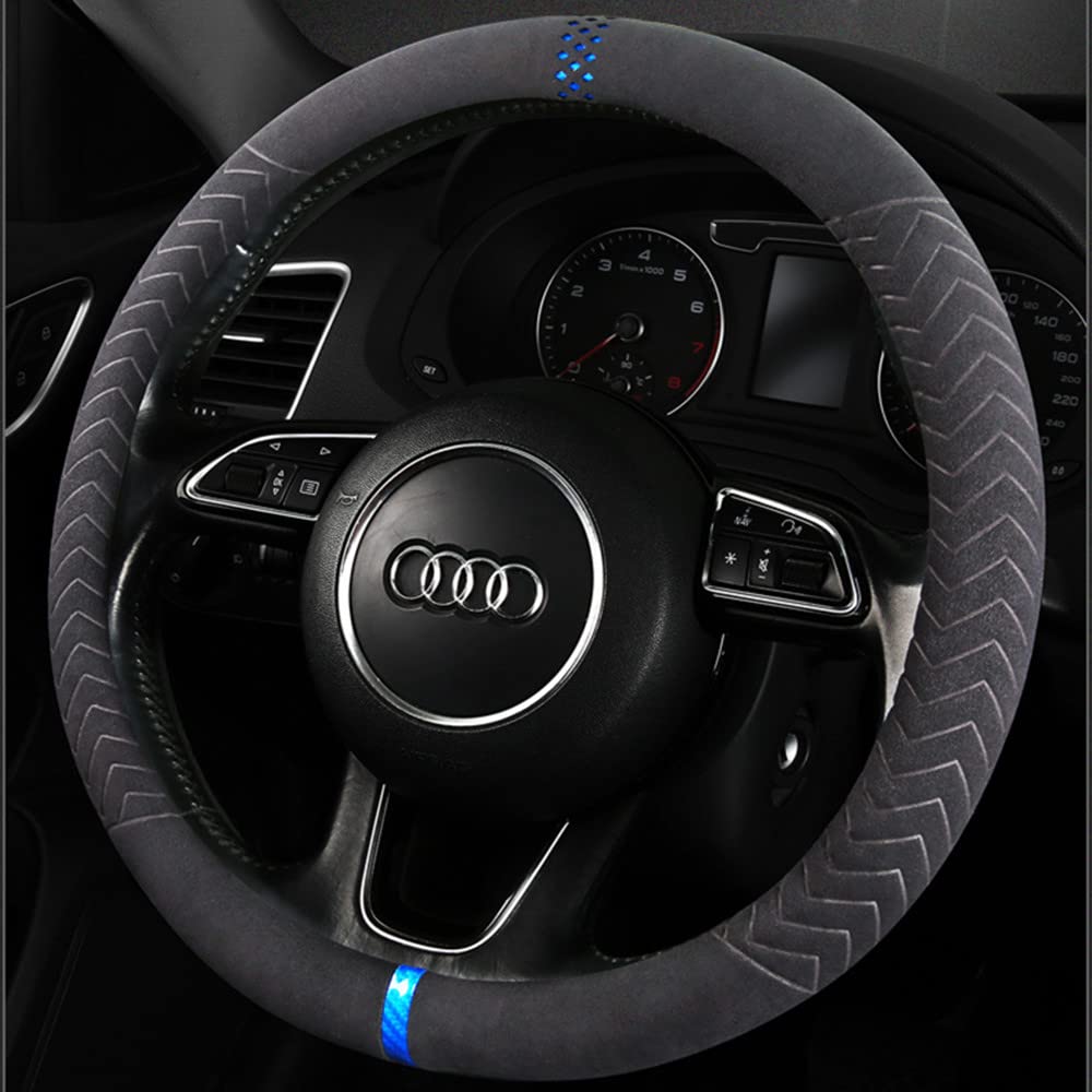 SEKIDAR Steering Wheel Comfortable To the Excellent Car Suitable for Blue Cover, Breathable, Non-Slip, Touch, Grip, All-Season, Accessories, Cars,