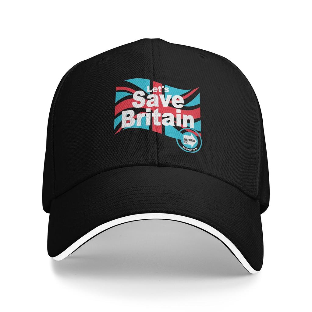 Lets Make Britain GREAT Again Sandwich Hats Men Women Reform UK Caps Fishing Hat Adjustable Polyester Baseball Cap Summer