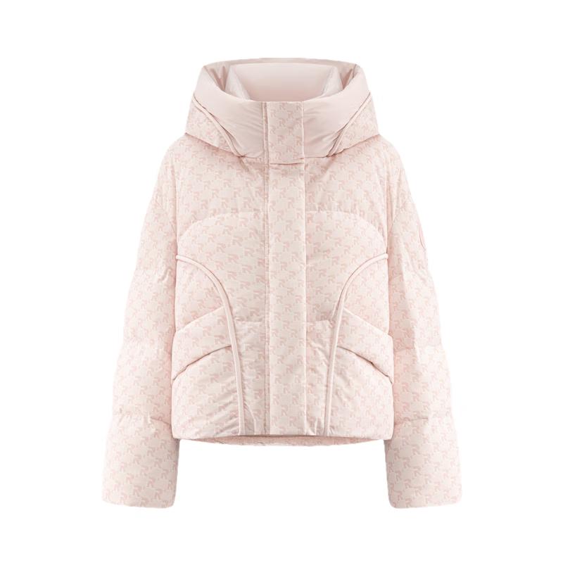 Ailiyi Women's Short Hooded Monogram Down Jacket