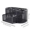 VANRA Pen Holder Metal Mesh Desk Organizer with Drawer Accessory Case Multifunctional Stationery Storage Supplies 8 Sizes