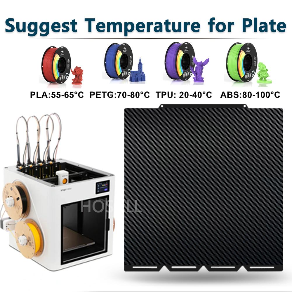 Snapmaker U1 Plate PEO PEI Carbon Fiber Steel Plate High Quality Spring Steel Sheet For Snapmaker 3D Printer Parts Upgrade