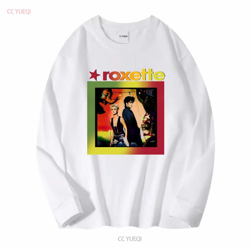 Vintage 90S Roxette World Tour1991 1992 Double Sided Print T Shirt White Size L Vintage Washed Unisex Soft Breathable