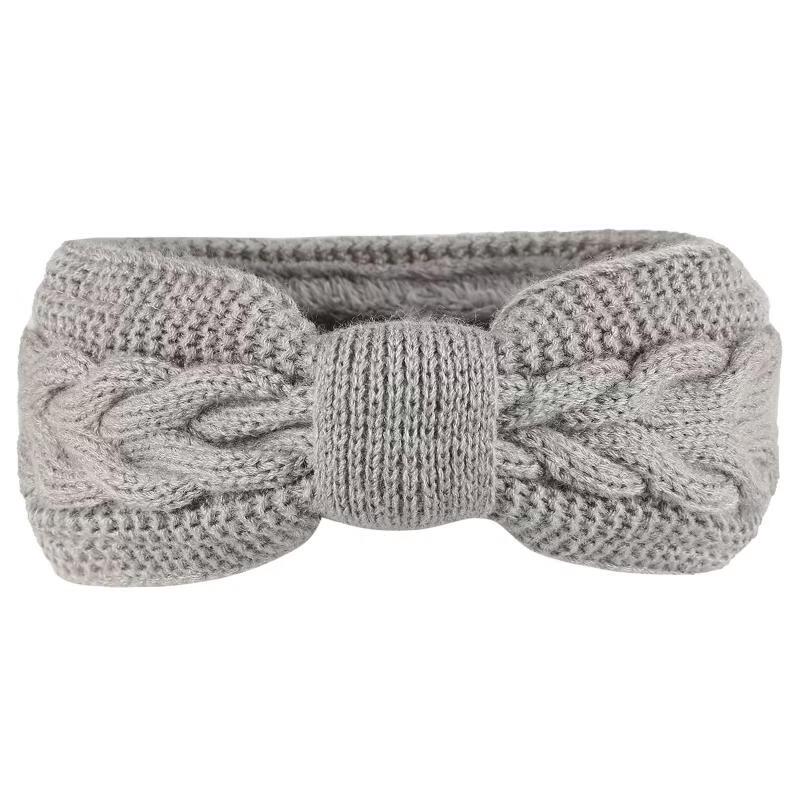 

Mi Ling Plush Knit Bow Headband One Size