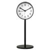 SUOKOMR Table Clock, Alarm Clock, Desk Clock, Metal, Easy To Read, Nordic Style, Stylish, Simple, Continuous Second Hand, Silent Alarm, Battery Operat