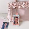Acrylic Kpop Photocard Holder Keychain 3 Inch Cake Dessert Shape Campus Card Protective Case Transparent