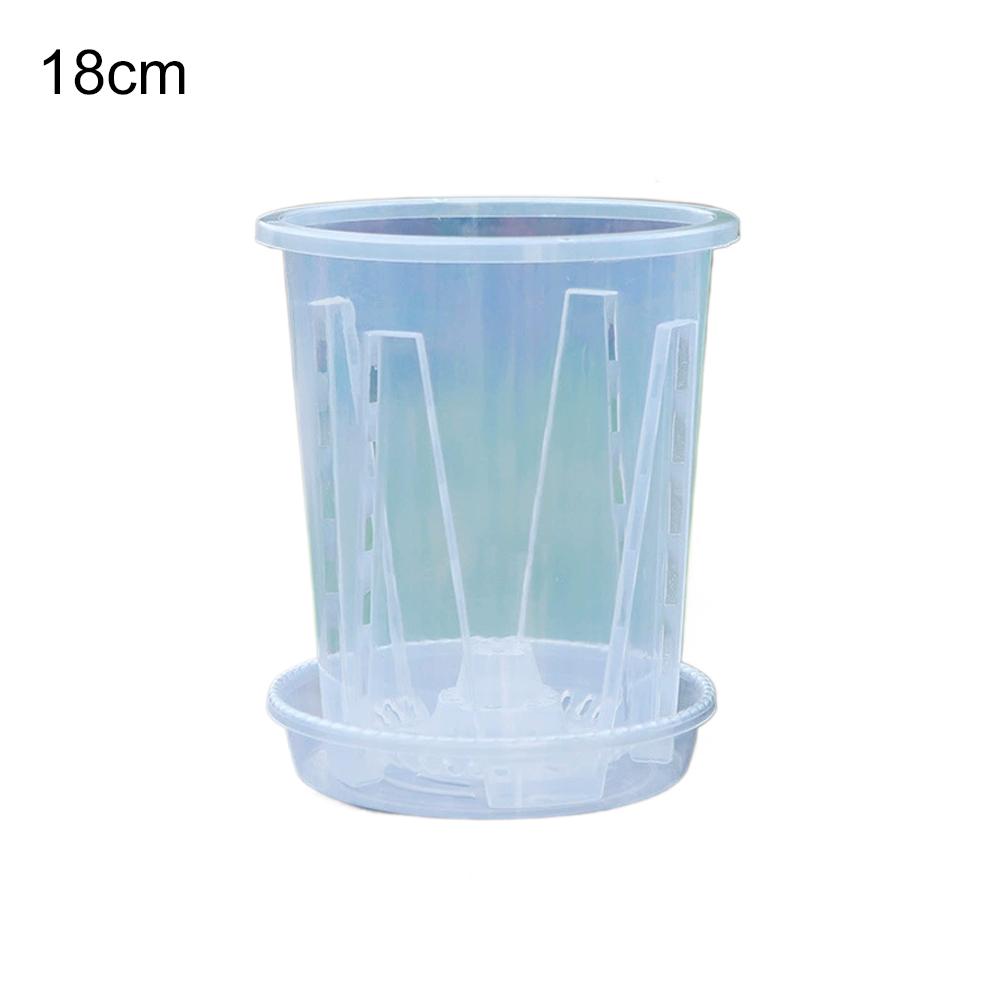 Transparent Orchid Plant Pot with Drainage Holes Phalaenopsis Flower Pot with Air Column Prevent Root Rot for Plants Seedlings