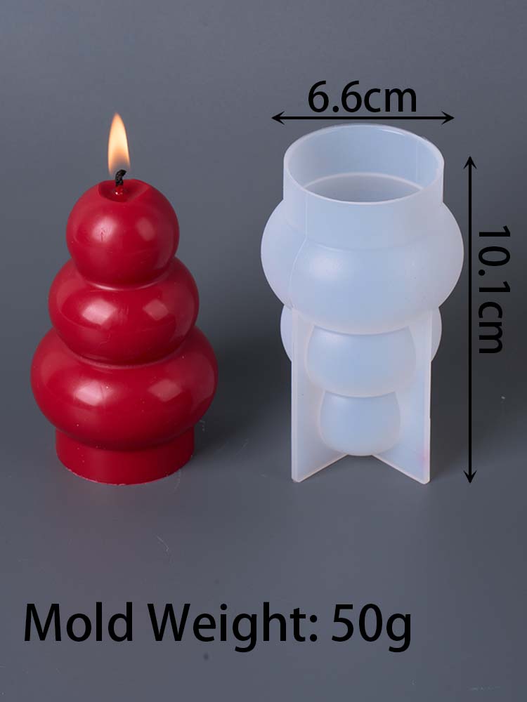 3D Christmas Tree Candle Silicone Mold DIY Christmas Candle Making Kit Handmade Soap Mould Plaster Resin Tools Holiday Gifts