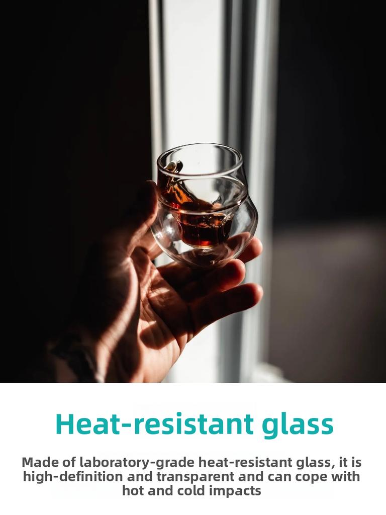 Italian Style Double Layer Heat Resistant Transparent Glass Coffee Tasting Cup Espresso Kruve Concentrated Coffee Sniffing Cup