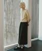 LEFTSEOUL Soft Synthetic Leather Banding Skirt [Black]