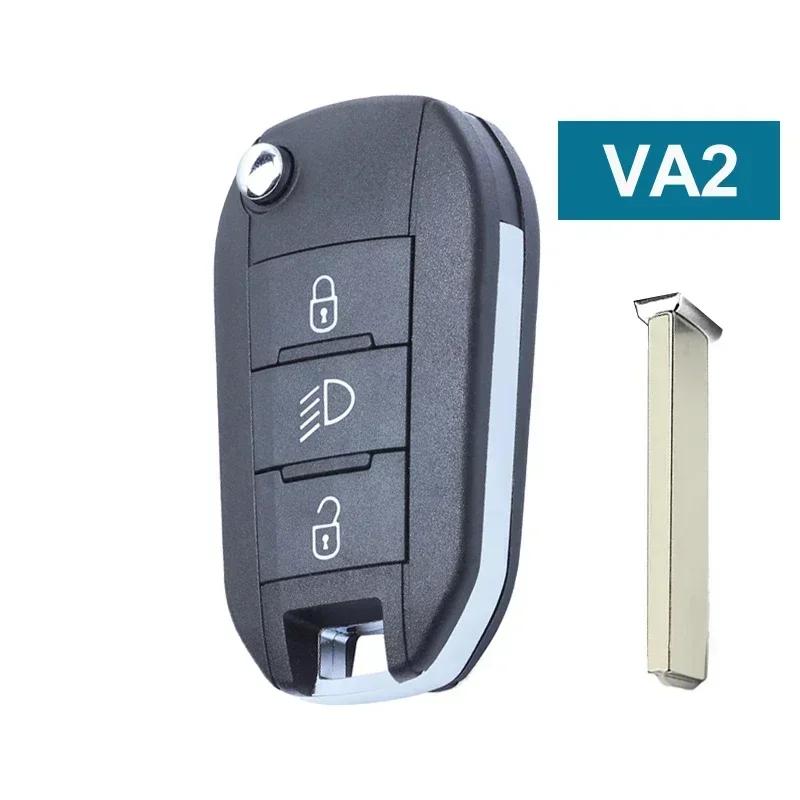 YOCASTY 4A Chip Flip Remote Folding Car Key 433 MHZ For Citroen C3 C5 C6 For Peugeot 308 4008 HU83 VA2 Blade