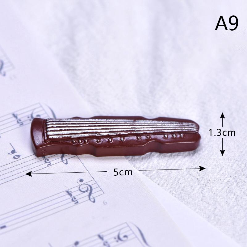 Кукольный домик Миниатюрная симуляция Скрипка Гитара Барабан Пианино Флейта Музыкальный инструмент Модель Игрушки Декоративные Аксессуары