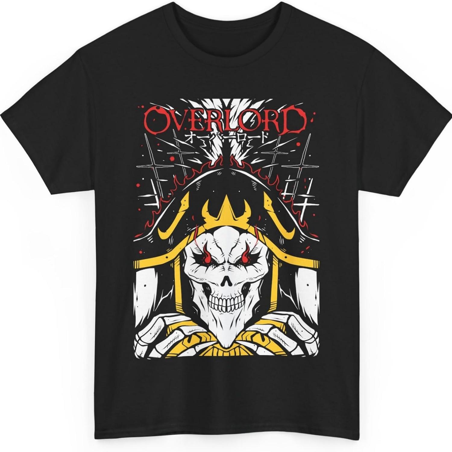 

Anime Overlord New T-Shirt Merch Casual Short Sleeved T Shirt Unisex Tee M-11 XXXXXL чёрный