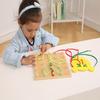 Wooden Multipurpose Cord Organizer For Kids With Diy Features For Early Education
