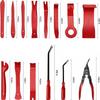 19PCS Plastic Car Trim Removal Tool Panel Tool Interior Disassembly Tools Auto Trim Puller Tool Red Blue Rivet Fastener