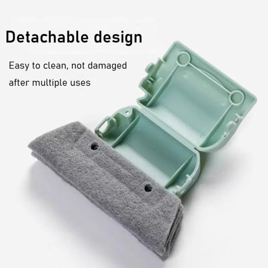 3Pcs Crevice Brush with Soft Cleaning Cloth Ergonomic Non-Slip Handle Reusable Washable Design Window Grooves Narrow Gaps Dust Dirt Remover