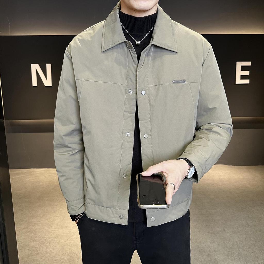2025 Men's Trendy Lightweight Down Jacket with Lapel – Warm Winter Casual Coat