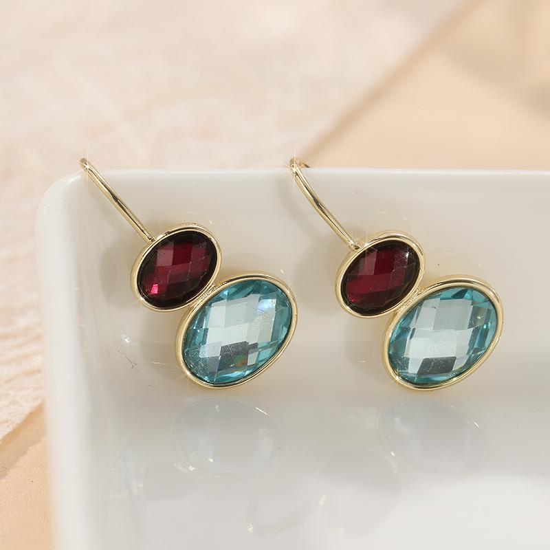 1 Paar einfache ovale Hängeohrringe, handgefertigter Schmuck für Damen, geeignet für Reisen und Urlaub, perfektes Geschenk für Mama