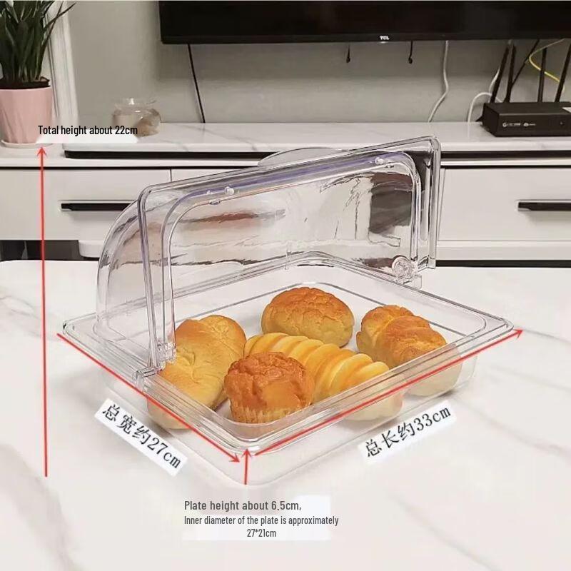 Коммерческая акриловая многосекционная коробка для демонстрации продуктов 6.5cm Deep, Double Flip Lid