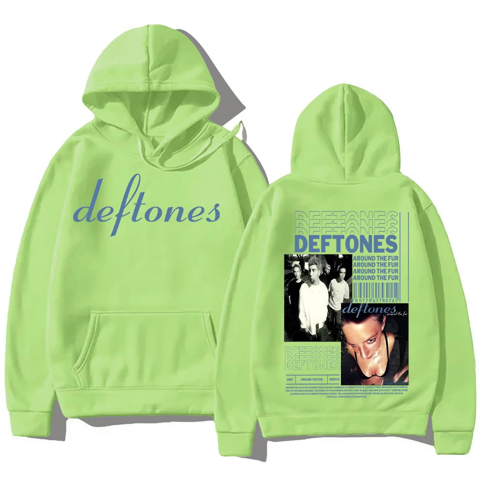 Deftones Hoodie Around The Fur Album Print Clothes Men Classic Pullover Harajuku Gothic Aesthetic Hoody Women Men Y2K Sweatshirt