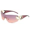 Women Fashion Trend Sunglasses Rimless One Piece Luxury Sunglasses Driving Travel Glasses