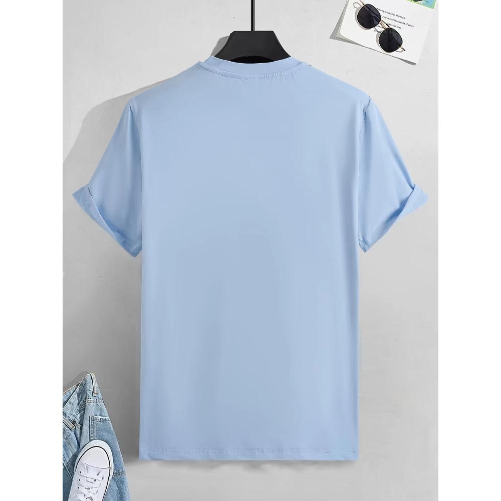 Men's 100  Summer Loose Fit   OK Printed T-shirt Tops Cool Design Street Short Sleeve Top Tee  Clothing