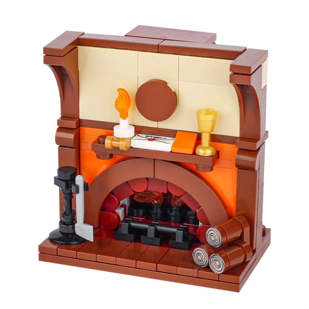 Medieval City MOC Stavební bloky Vojenské figurky vojáků Hradní věž Fontána Nástěnka k bazénu Cihly Dětská Halloweenská hračka