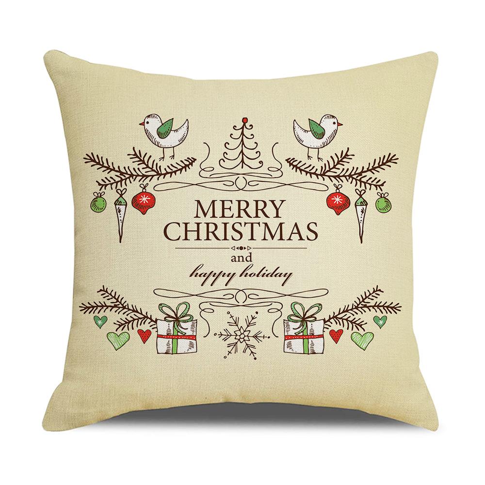 

Рождественская наволочка Гостиная Диван Льняная наволочка Спальня Прикроватная подушка Комбинационный набор 45 * 45Cm (without pillow core)