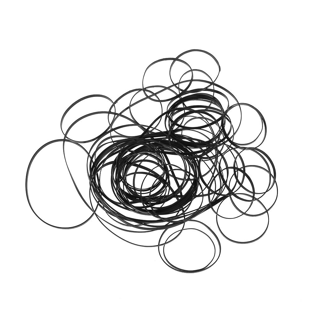 50PCS 4mm 110-145mm Universal Mix Cassette Tape Machine Belts Assorted Common Flat Rubber Belt for CD DVD Drive