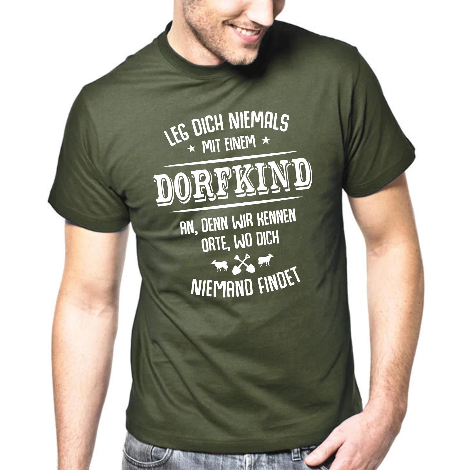 Men s and Women s T-shirts Never mess with a village child Fun Sayings Funny Fun Comedy L