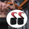 2PCS Metal Weight Lifting Hooks Pull Up Strength Training Device Workout Weightlifting Fitness Hand Grips Lifting Straps