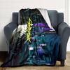 Cyberpunk Future Cityscape Blanket Soft Throw Blanket For Home Bedroom Bed Sofa Travel Office Solid Christmas Blanket