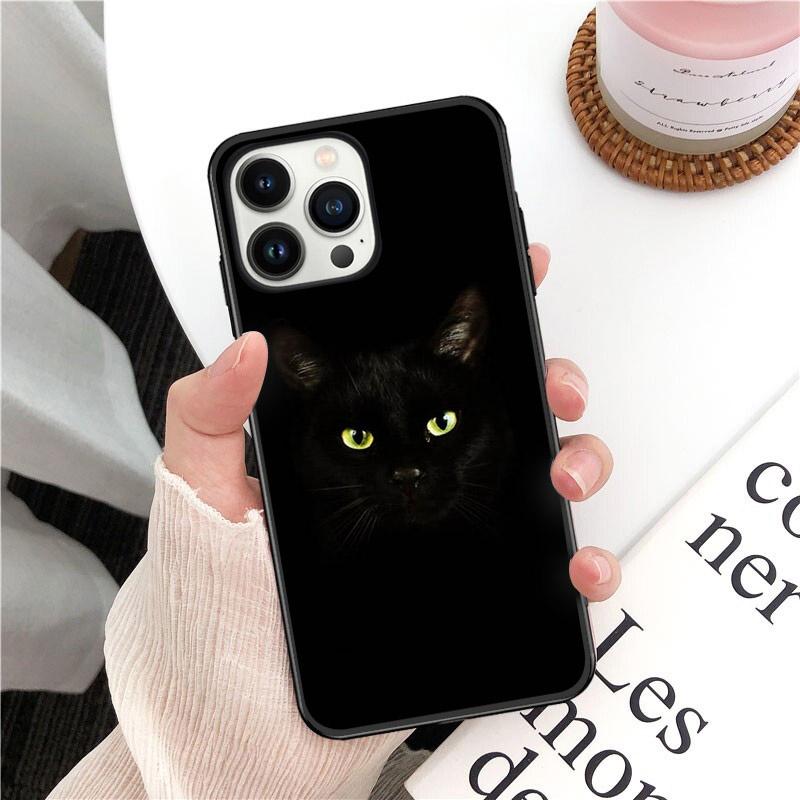 Husă pentru telefon Black Cat Staring Eye pentru iPhone 14 13 12 11 Pro Max Husă pentru iPhone 14 13 Pro XS MAX X XR SE2 8 7 Plus