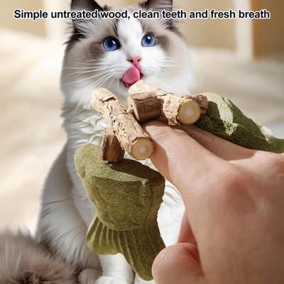 1/2/3Pcs Cat Dental Toy Fishbone Shape Catnip Cat Toy Teeth Play Oral Hygiene Cleaning Breath Interactive