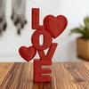 3D-printet Kærlighedsbrev Figur, Rødt KÆRLIGHEDshjerte Skrivebordsudsmykning til Bryllupsdag Indretning, Romantisk Valentinsdag Bordskilt til Soveværelse,