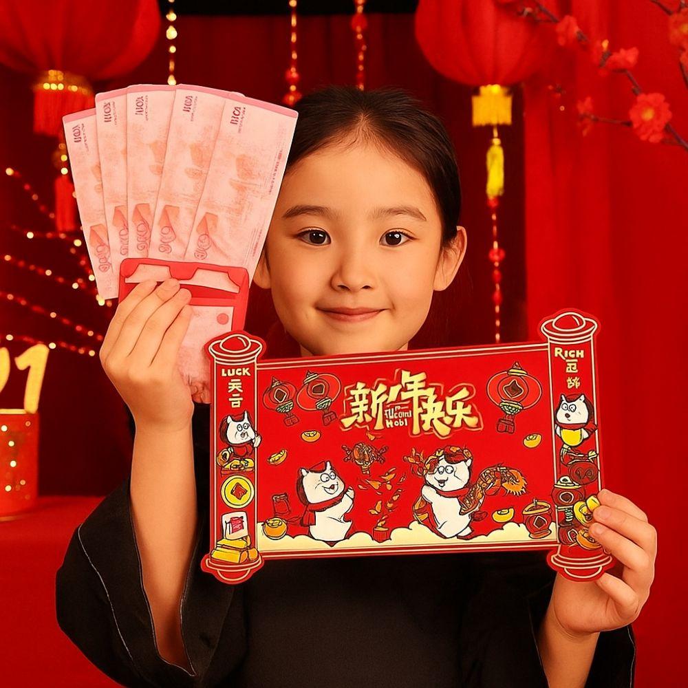 Traditional 2026 Horse Year Red Envelope Cartoon Lucky Red Pockets  Birthday Celebration