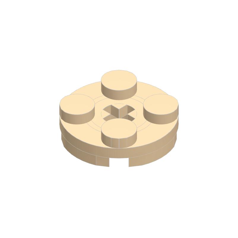 50PCS 4032 Plate Round 2 X 2 with Axle Hole Bricks Collections Bulk Modular GBC Toys For Technical MOC DIY Buildings Blocks