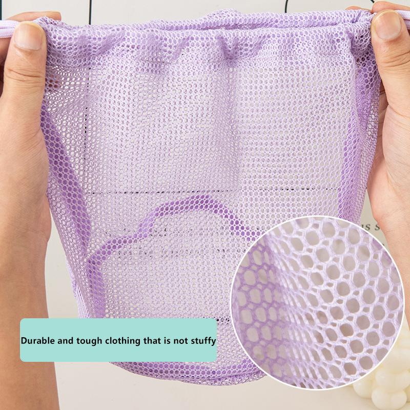 1pcs Nylon Mesh Drawstring Storage Pouch Bag Multi Purpose Travel & Outdoor Activity Pouch For Digital Products Makeup Bag