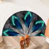 Half Round Doormat Peacock Feather Printed Felt Area Rug Semicircle Entrance Welcome Carpet Non Slip Home Floor Mat