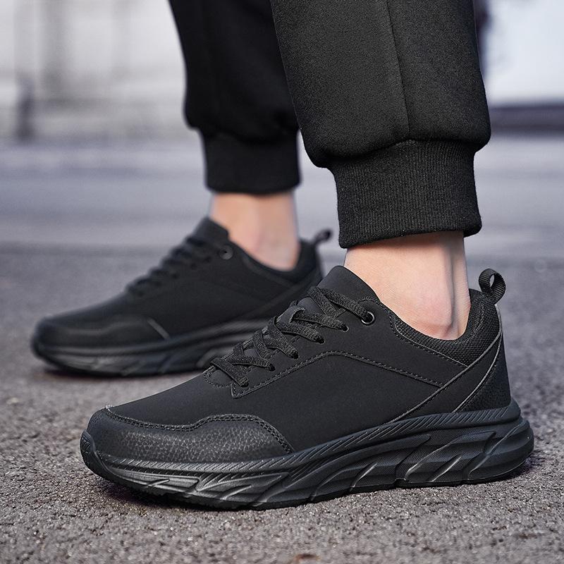 Large Size 48 Outdoor Sports Shoes Men's Autumn New Men's Leather Casual Shoes Outdoor Lightweight Running Shoes Men