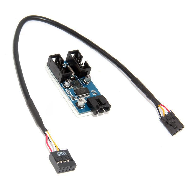 USB 9-Pin Motherboard Verlängerungskabel: 1-zu-4/1-zu-2 USB 2.0 Hub Leiterplatte