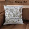 2D Floral 3D Embossed Pattern Decorative Pillow Covers Pattern Cushion Cover Suitable For Sofa Bedroom Car Pillow Cover