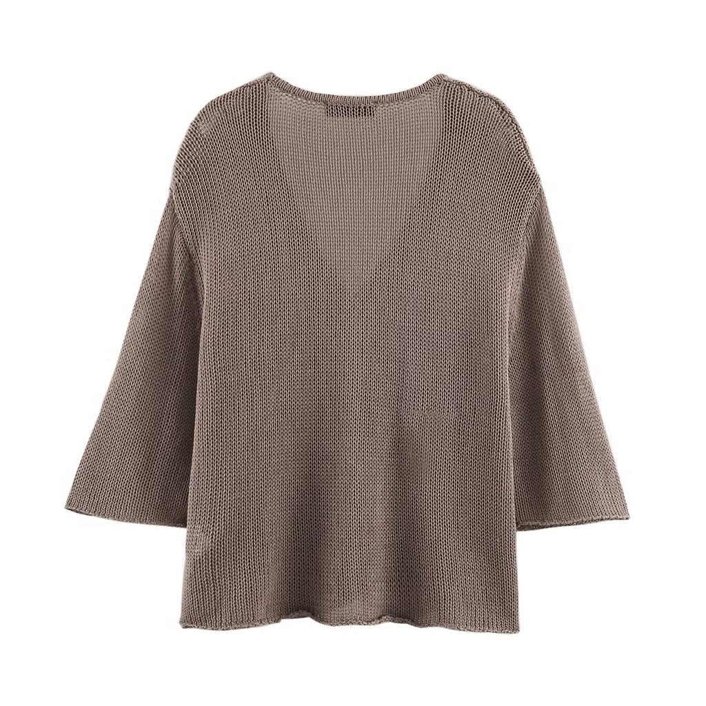 European and American Style, New Women's Clothing, Fashionable, Versatile, Wide-sleeved Knitted Jacket 2893053 472